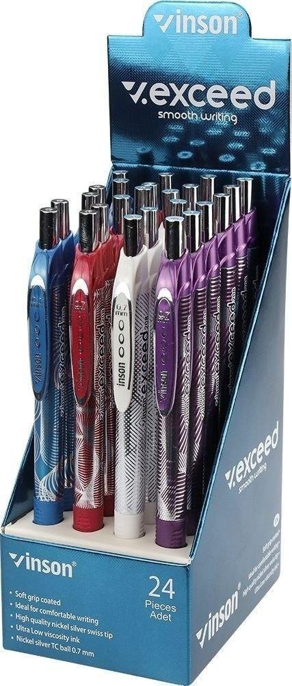 Easy Długopis automat. Exceed 208 niebieski (24szt)