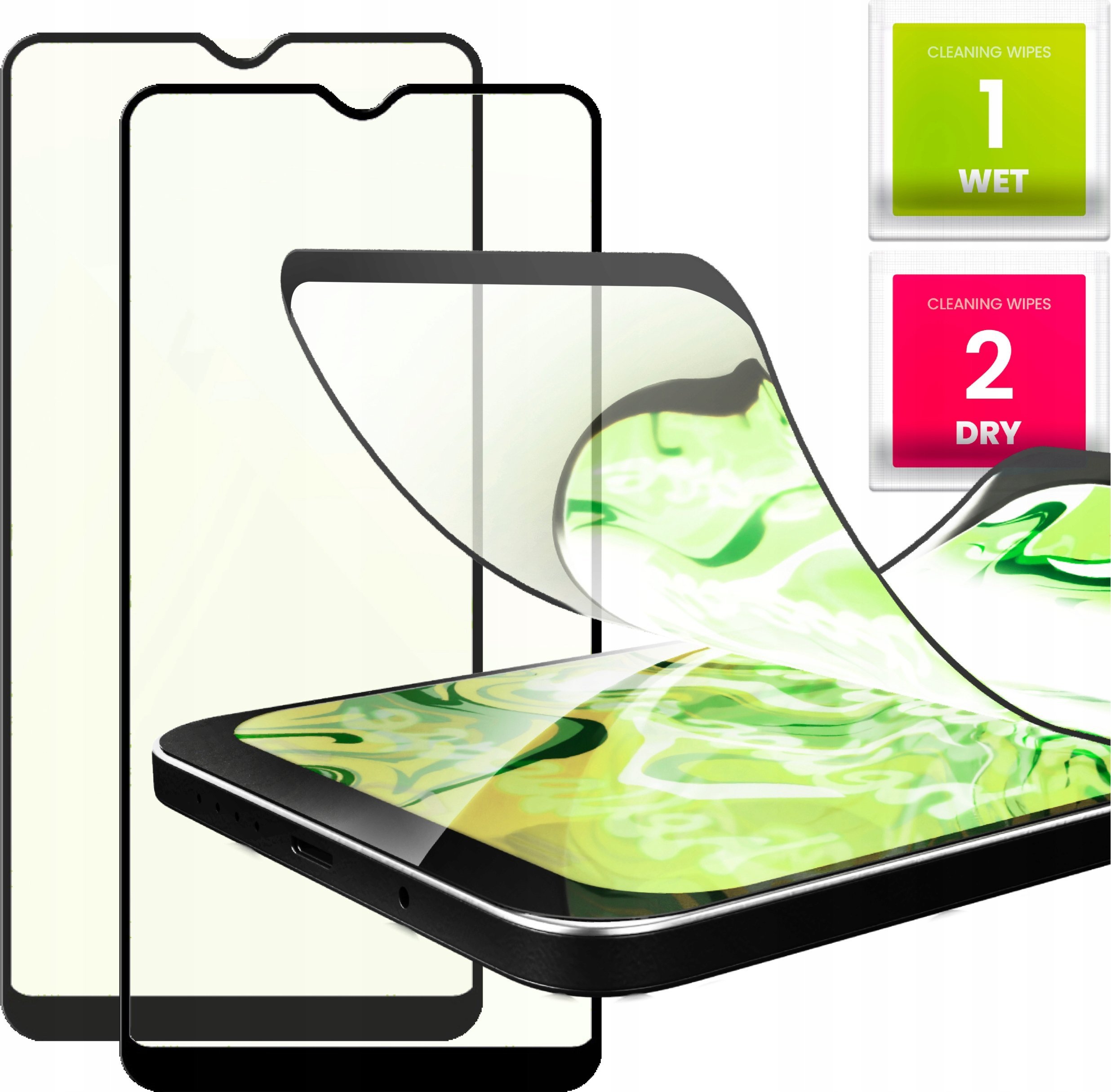 Hello Case 2x Szkło Hybrydowe do Samsung Galaxy A02s (9H, 5D, ochronne, na cały ekran)