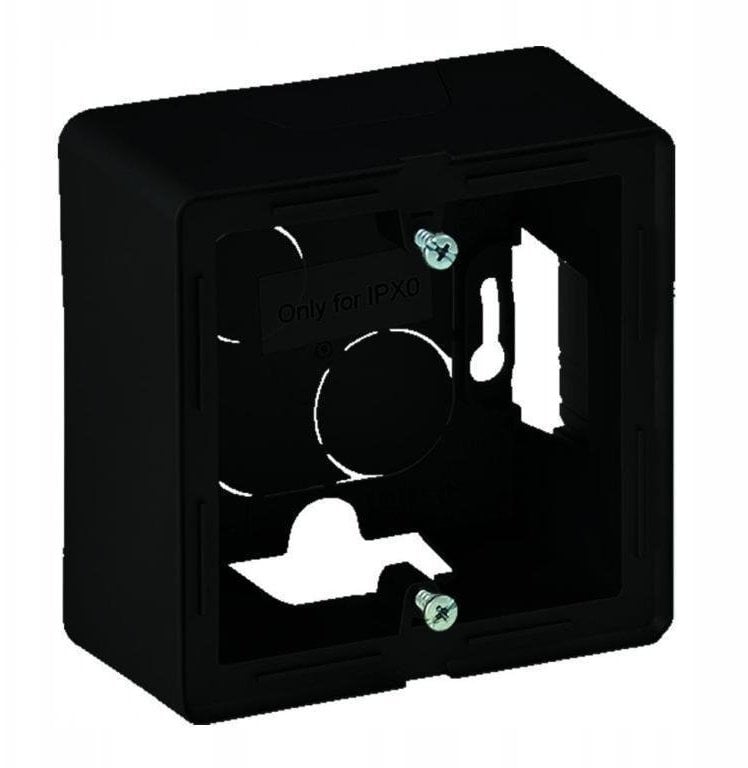 Legrand czarna puszka natynkowa pojedyncza 754066