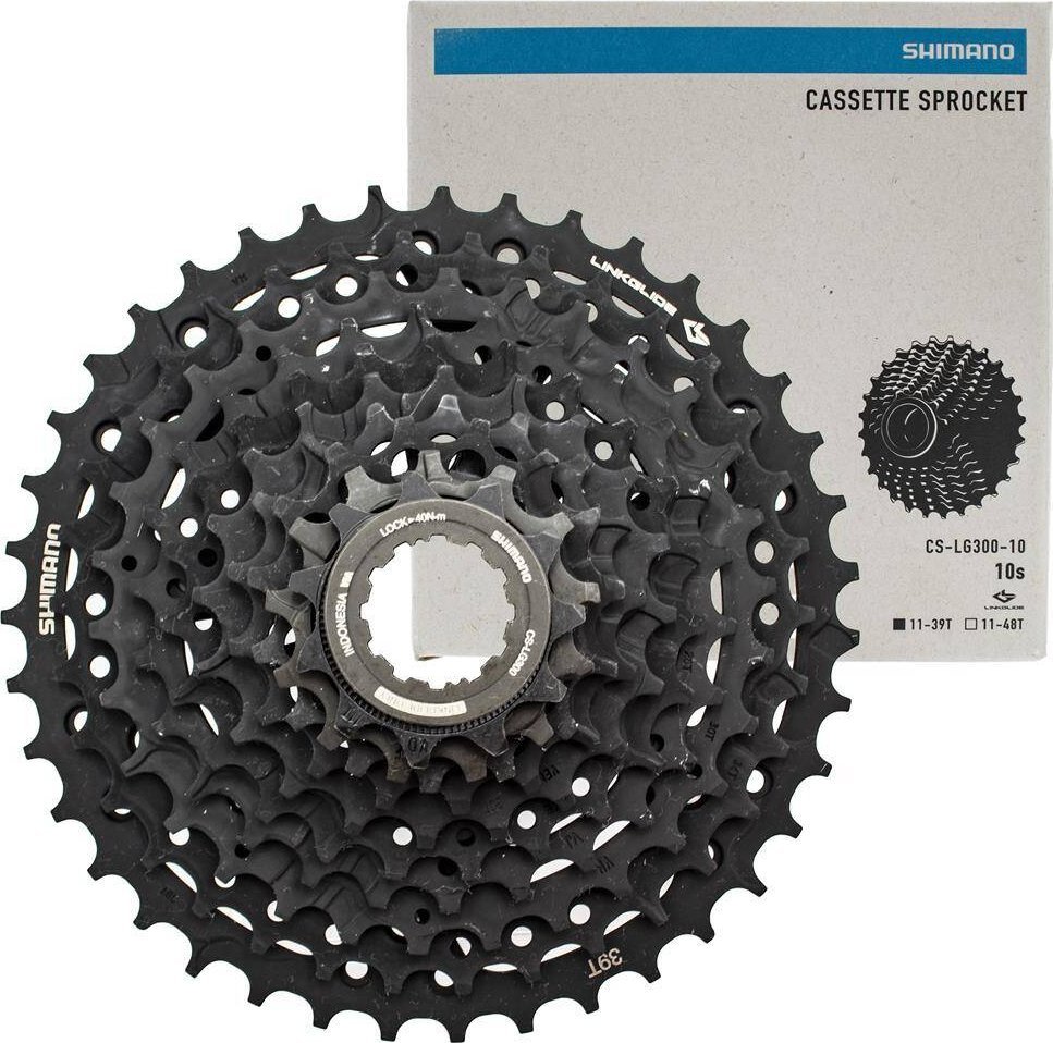 Kaseta Shimano Cues CS-LG300, 10-rz, 11-39, Linkglide, czarna