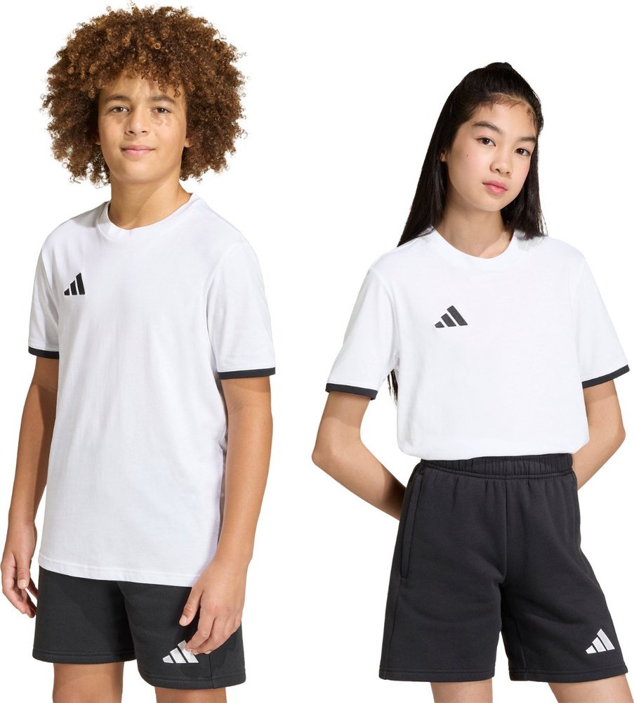 Koszulka dla dzieci adidas Entrada 26 Tee biała JZ6670 116cm