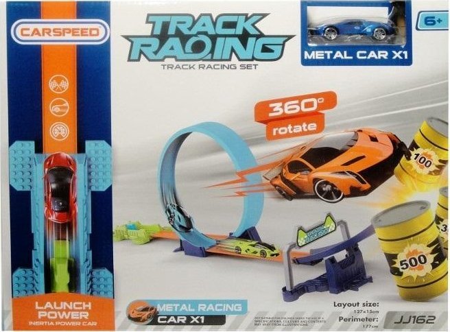 Swede Tor z metalowym autem i wyrzutnią