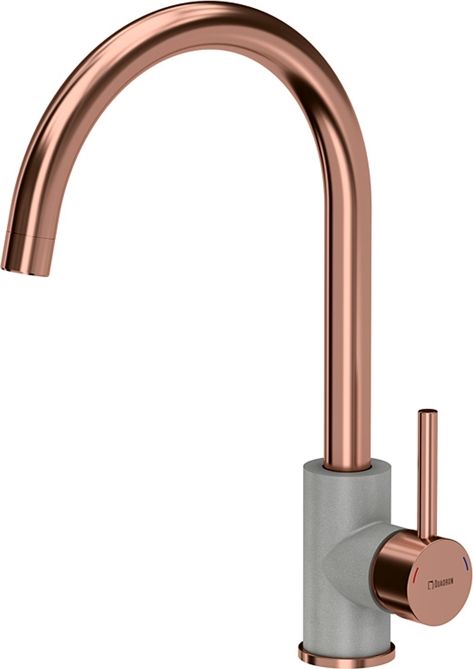 Bateria kuchenna Quadron Ingrid stojąca szary z elementami wykończonymi miedzią (84818011)