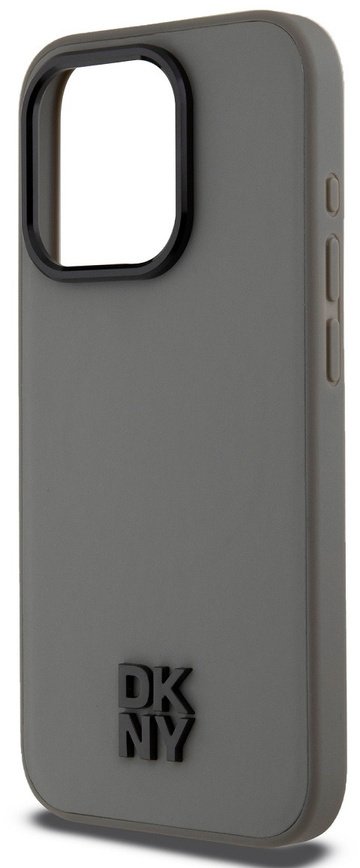 DKNY PU Leather Stack Logo Magsafe Case for iPhone 15 Pro Max Grey standard