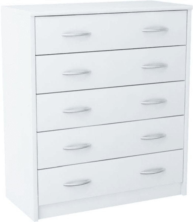 Komoda z szufladami, Classic, 74x35x85 cm, biel, mat | TYLETEGOTU