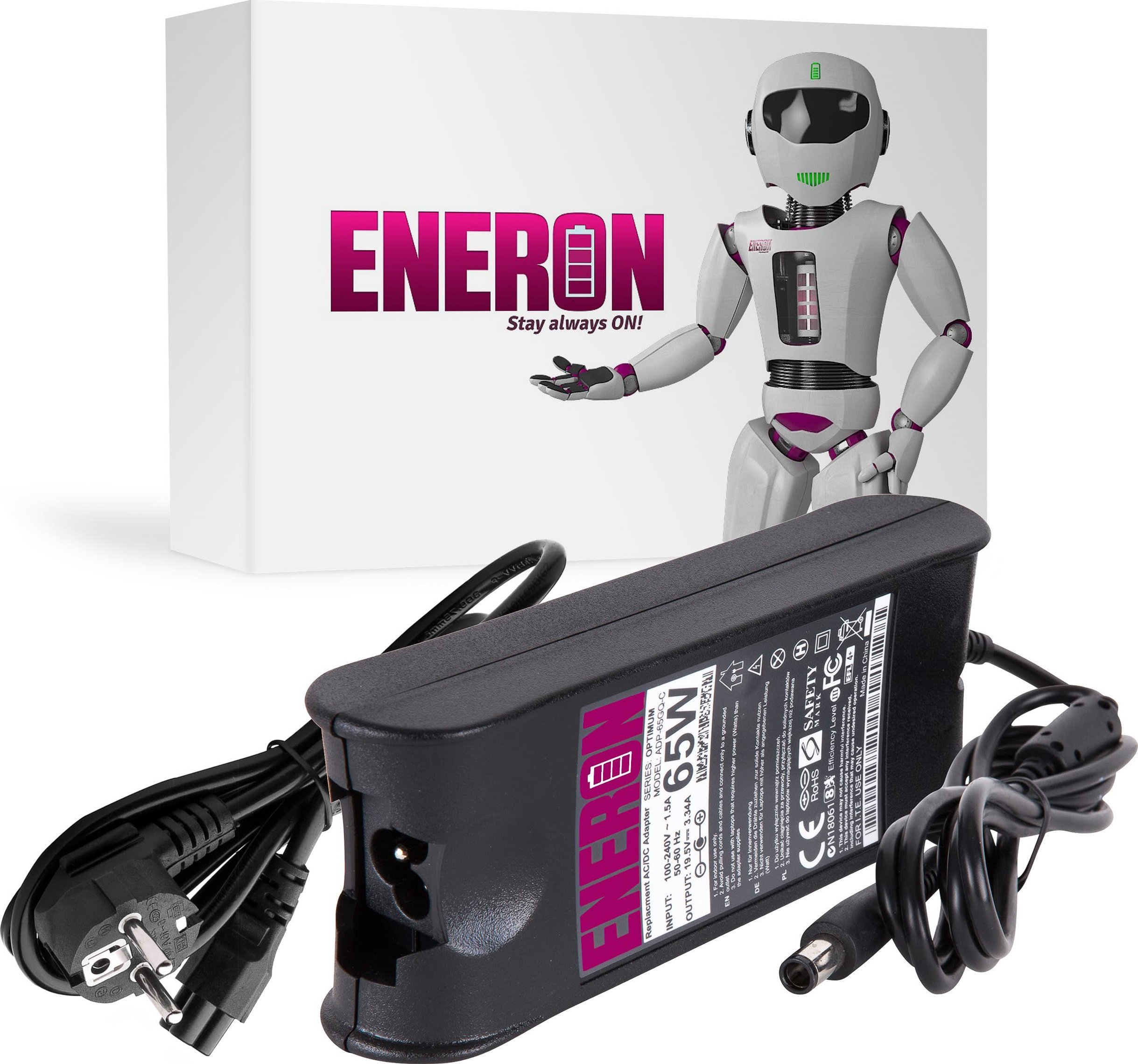 Zasilacz do laptopa Eneron 65 W, 7.4 mm, 3.34 A, 19.5 V
