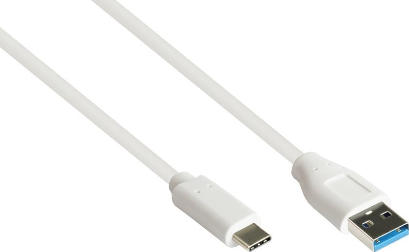 Kabel USB Alcasa USB-A - USB-C 0.5 m Biały (2831-AC005W)