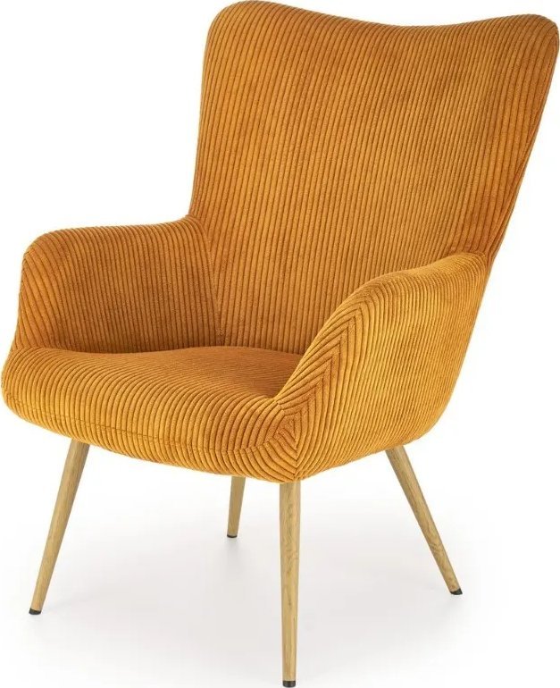 Halmar Fotel tapicerowany AMARO musztardowy HALMAR