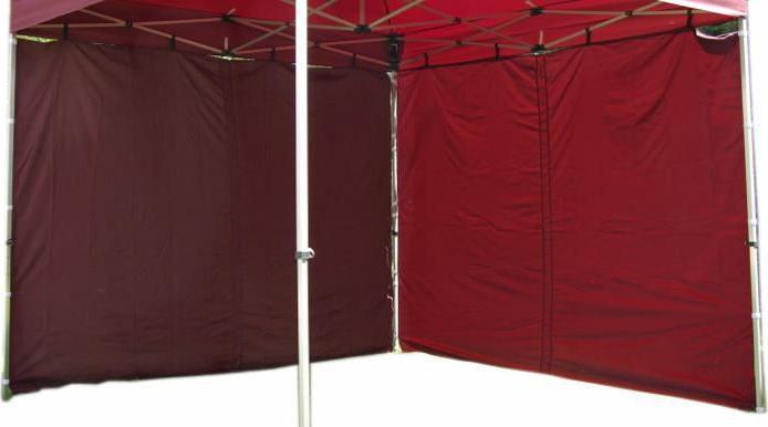 Garthen Komplet dwóch ścian do pawilonu PROFI 3 x 3 m - bordowa