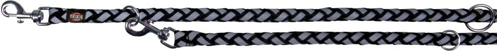 Trixie Smycz Cavo Reflect regulowana - Czarna 1.8 cm