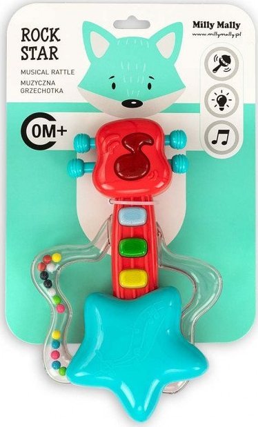 Milly Mally Grzechotka muzyczna gitara niebieska