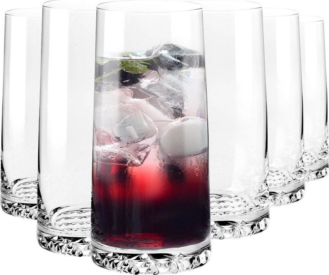 Krosno Wysokie szklanki Drink Fjord 350ml 6SZT KROSNO