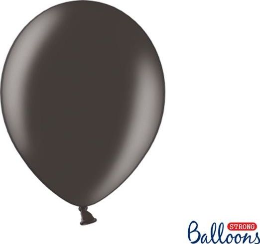 Party Deco Balony Strong, metallic czarny, 30 cm, 100 szt. uniwersalny