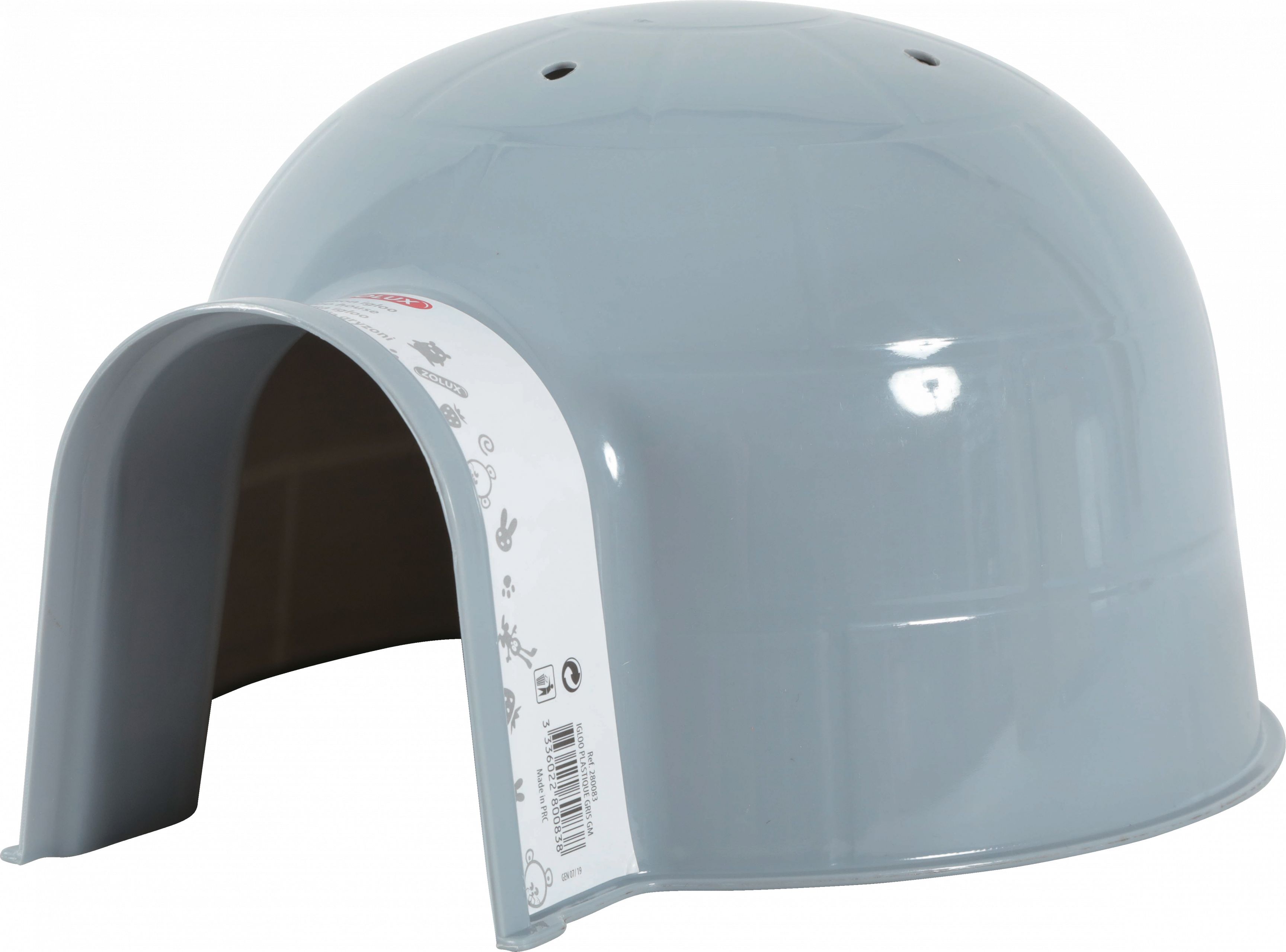 Zolux Igloo dla gryzonia plastikowe duże kol. szary