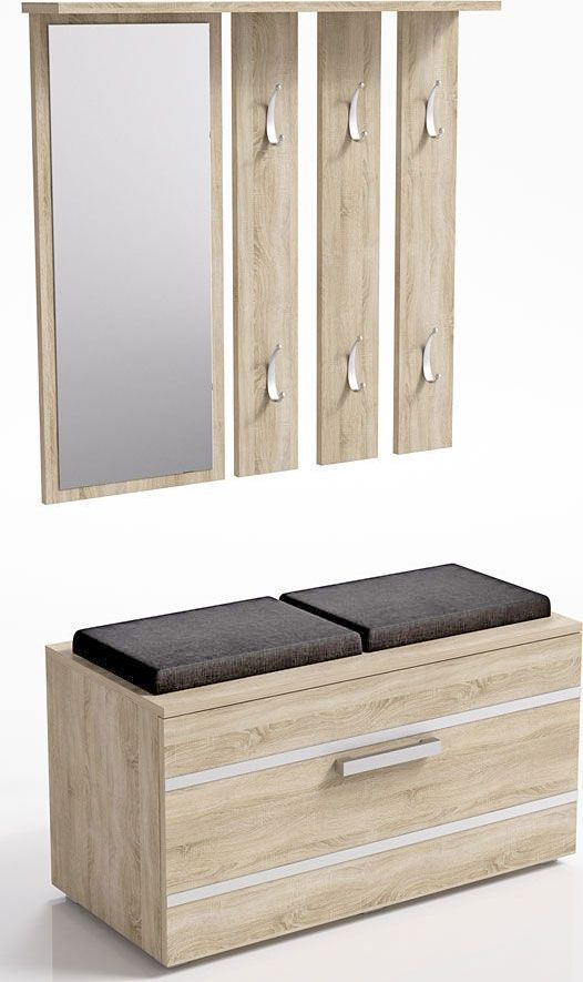 Elior Garderoba z lustrem Malea - dąb sonoma