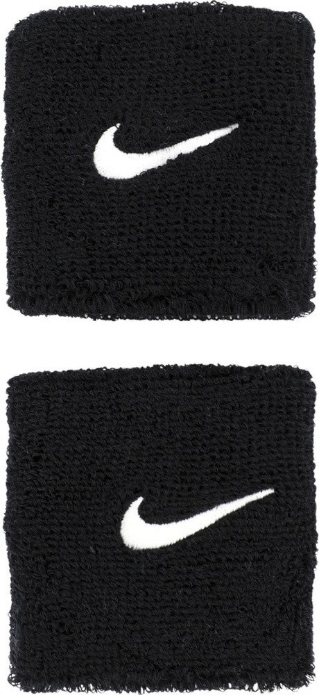 Frotki na rękę Nike Swoosh Wristbands 2 szt. czarne N1012405010OS
