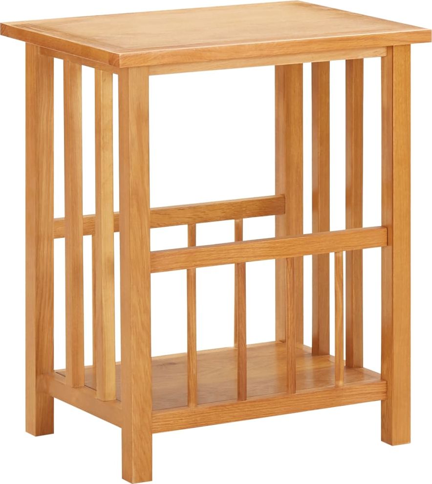 vidaXL Stolik na gazety, 45x35x55 cm, lite drewno dębowe