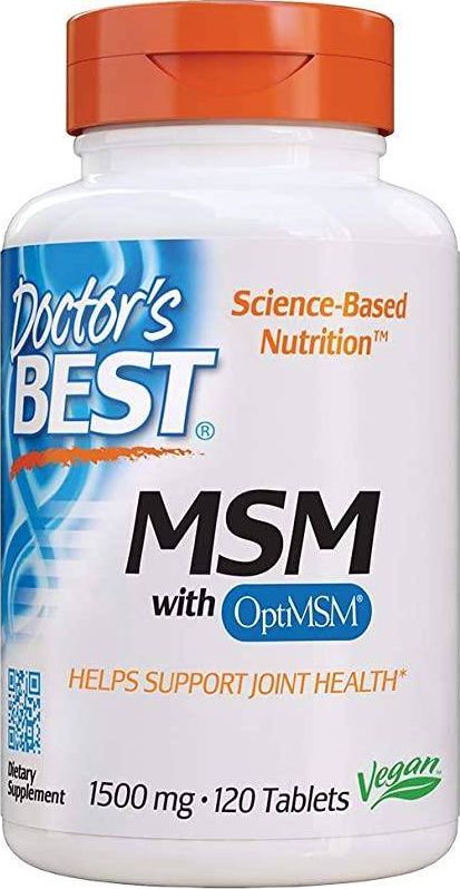 DOCTORS BEST Doctor's Best - MSM z OptiMSM, 1500mg, 120 tabletek