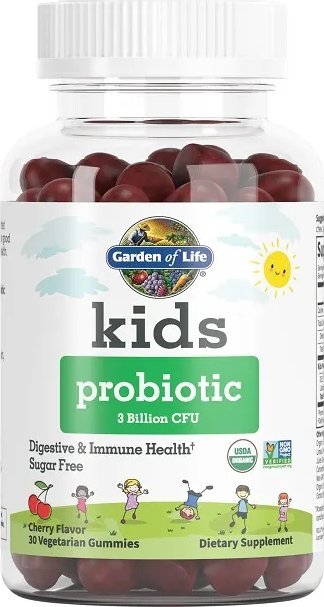 Garden of Life Garden of Life - Kids Probiotic, 3 Billion CFU, Probiotyki dla Dzieci, Wiśnia, 30 żelek