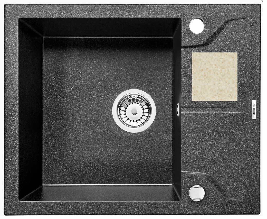 Zlewozmywak Deante Zlewozmywak Andante 1-komorowy 59x49cm z ociekaczem piaskowy (ZQN 711A)