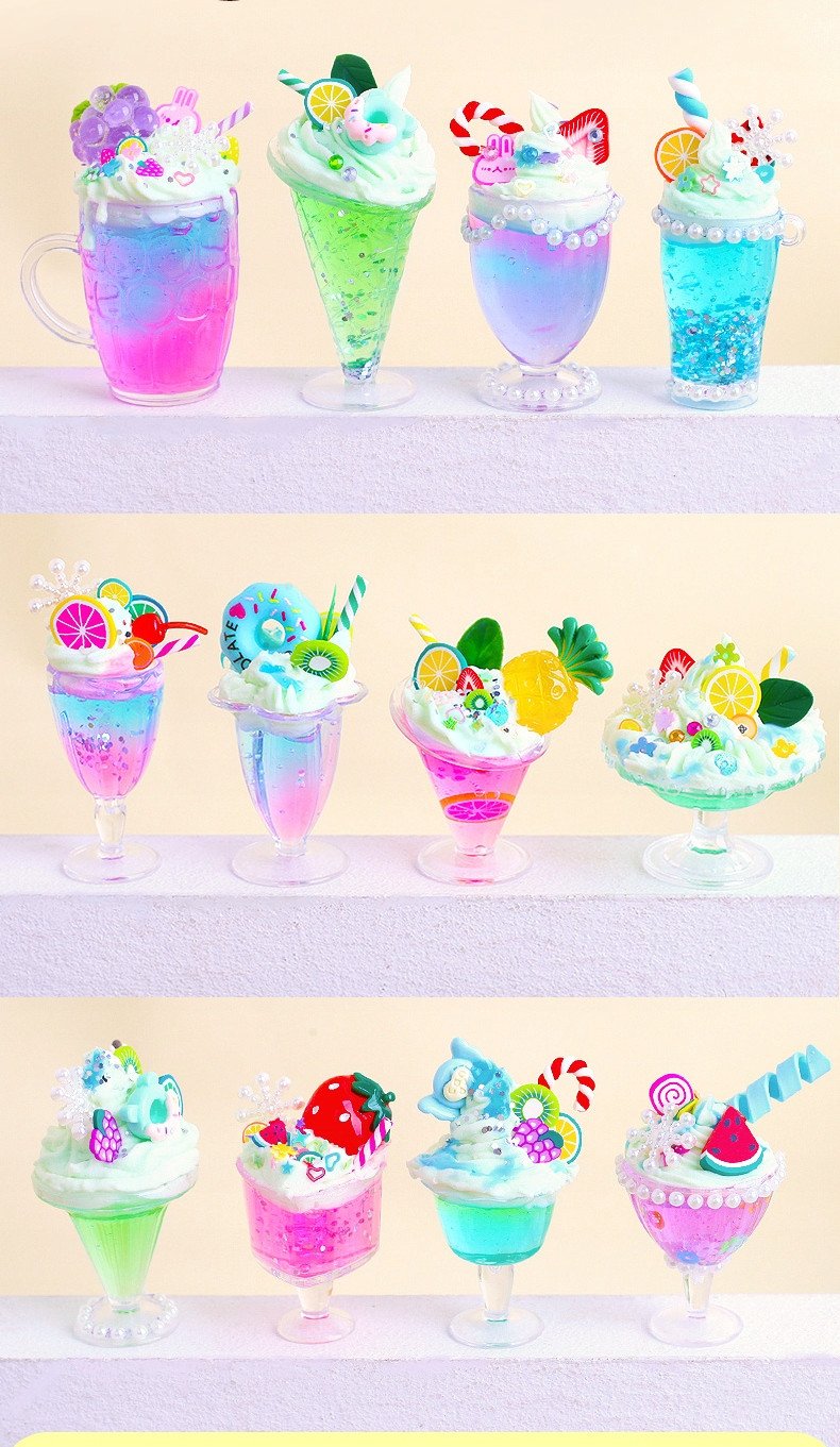 Zabawka 6 lat+ KOLOROWE DRINKI DESEROWE NAPOJE Zrób to Sam SENSORYCZNA XL