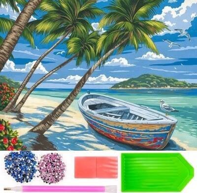 Norimpex *****Diamentowa mozaika Plaża z palmami 1007422