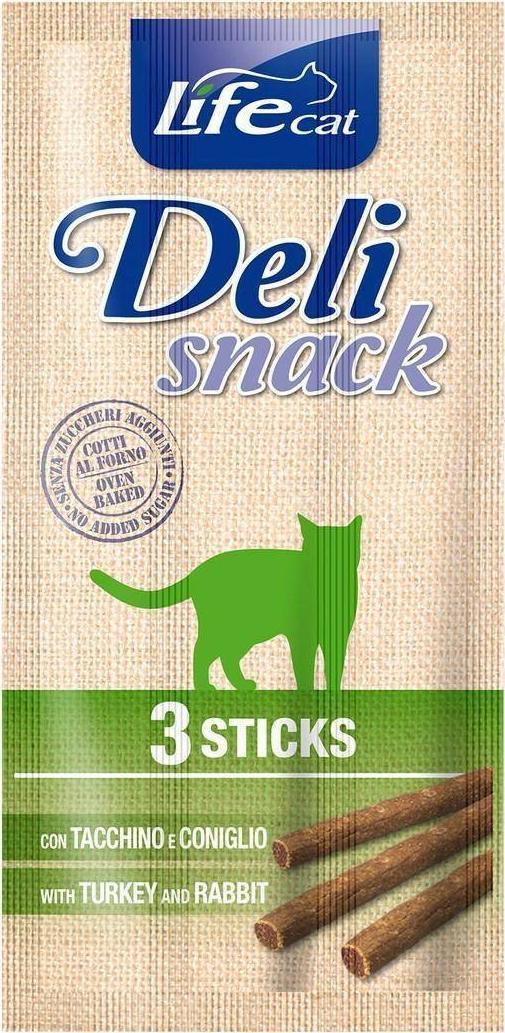 Life Pet Care Life Cat Deli Turkey + Rabbit 3szt. x 5g Deli Snacks