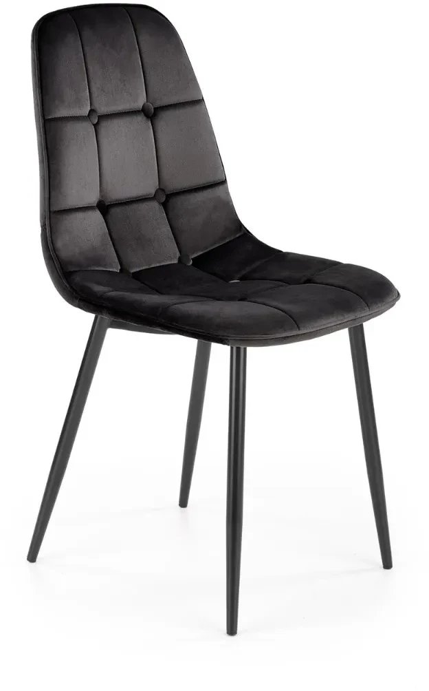 Krzesło tapicerowane K417 VELVET czarne HALMAR