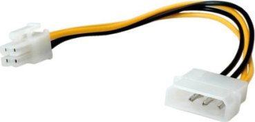 Kabel zasilający RBLINE Wewnętrzny kabel zasilający ROLINE, 4-pol. HDD / ATX12V-P4 4-biegunowy, 0,15 m