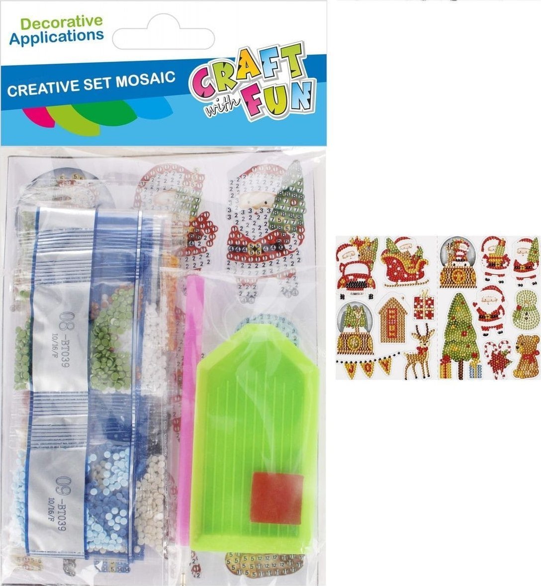 Dekoracja świąteczna Craft with Fun OZDOBA BN ZEST KREAT WYKLEJ PO NUMERACH CF 12/14