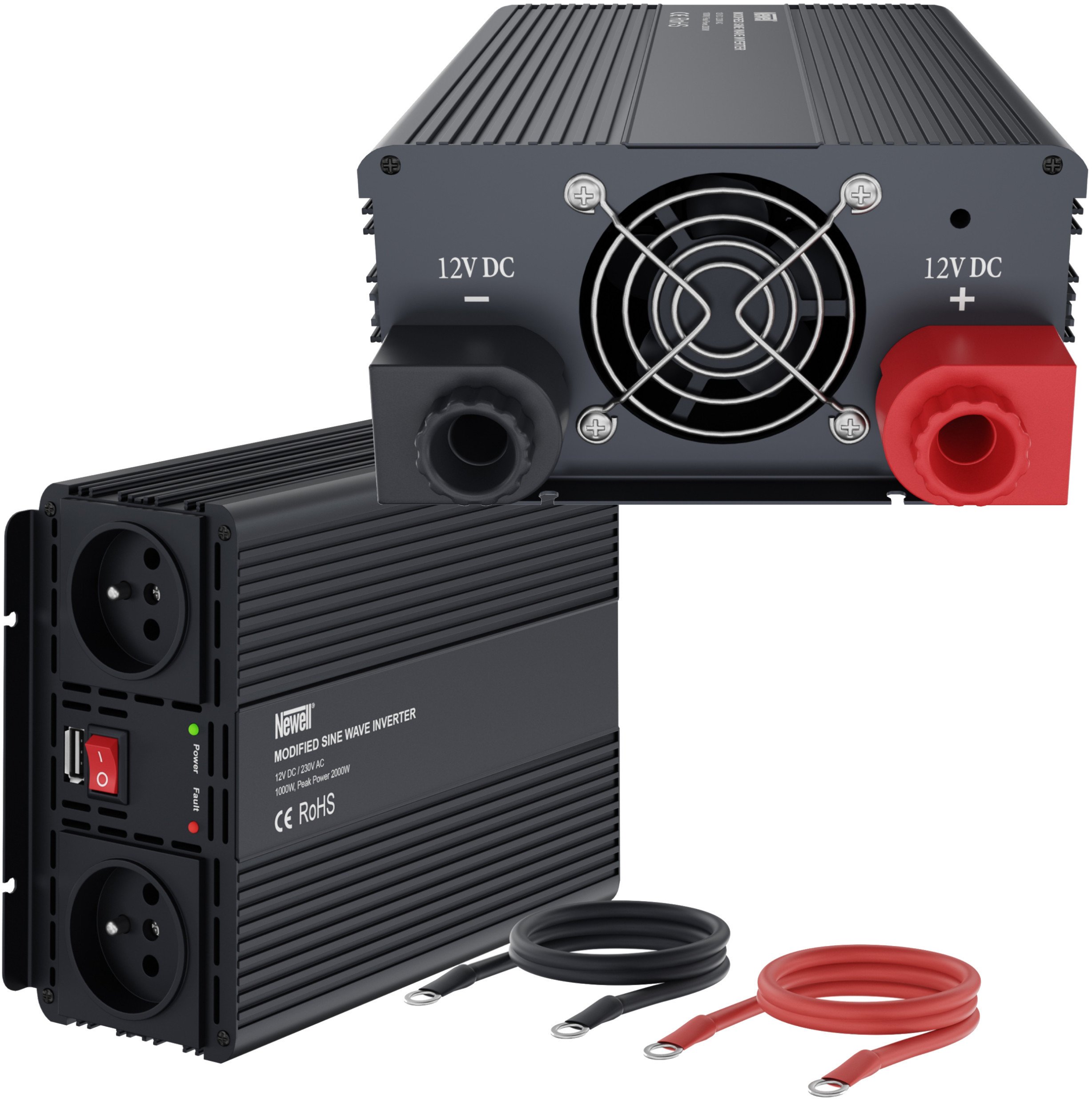 NEWELL NL3676 Przetwornica napięcia z modyfikowaną sinusoidą - 12 V / 230 V, 1000 W