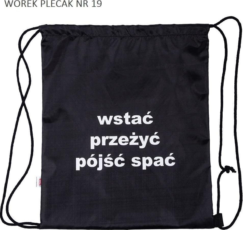 Worek plecak Wstać Przeżyć Pójść spać