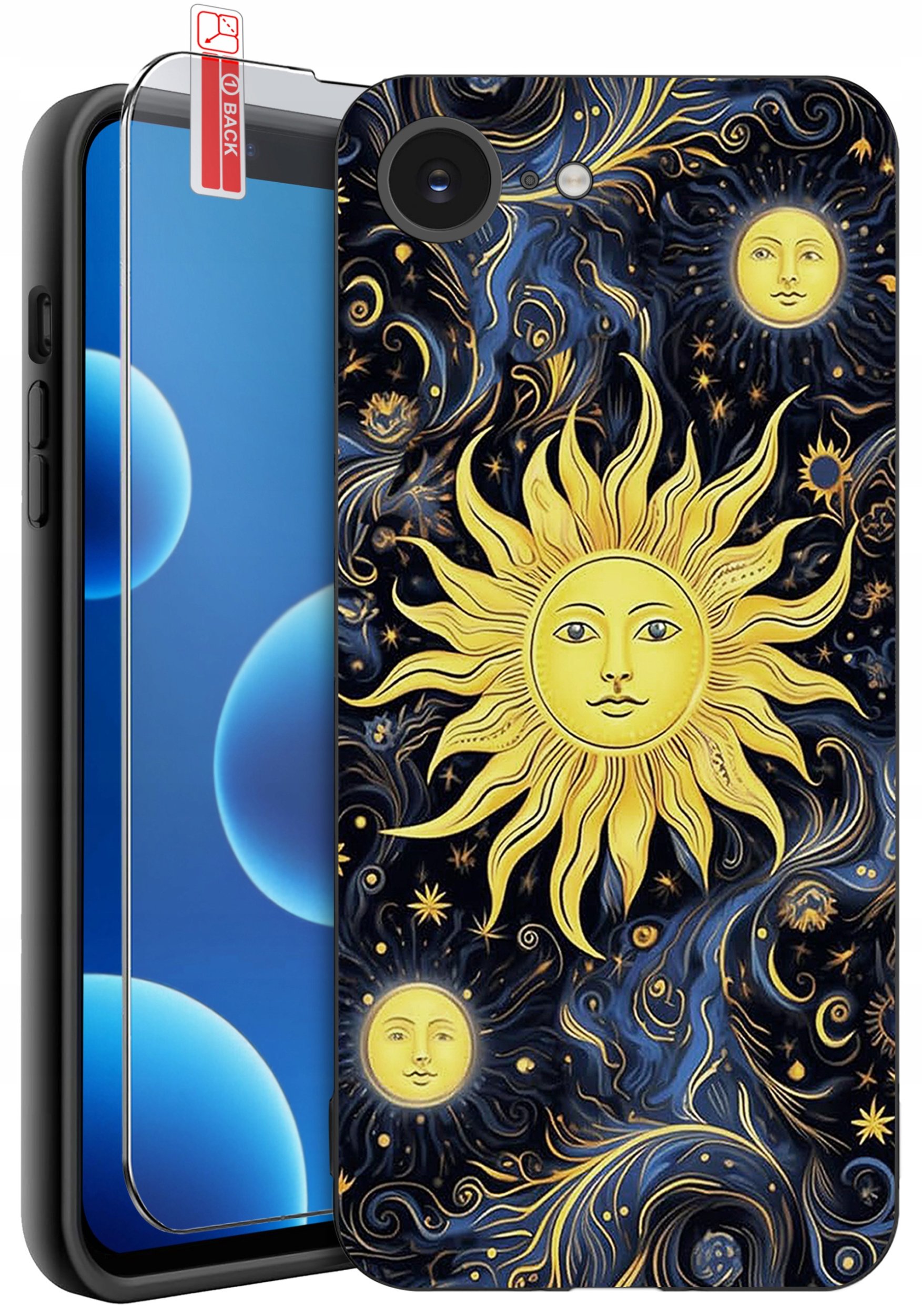 ETUI do iPhone 16e | WZORY | SILIKONOWE MATT CASE + SZKŁO 9H