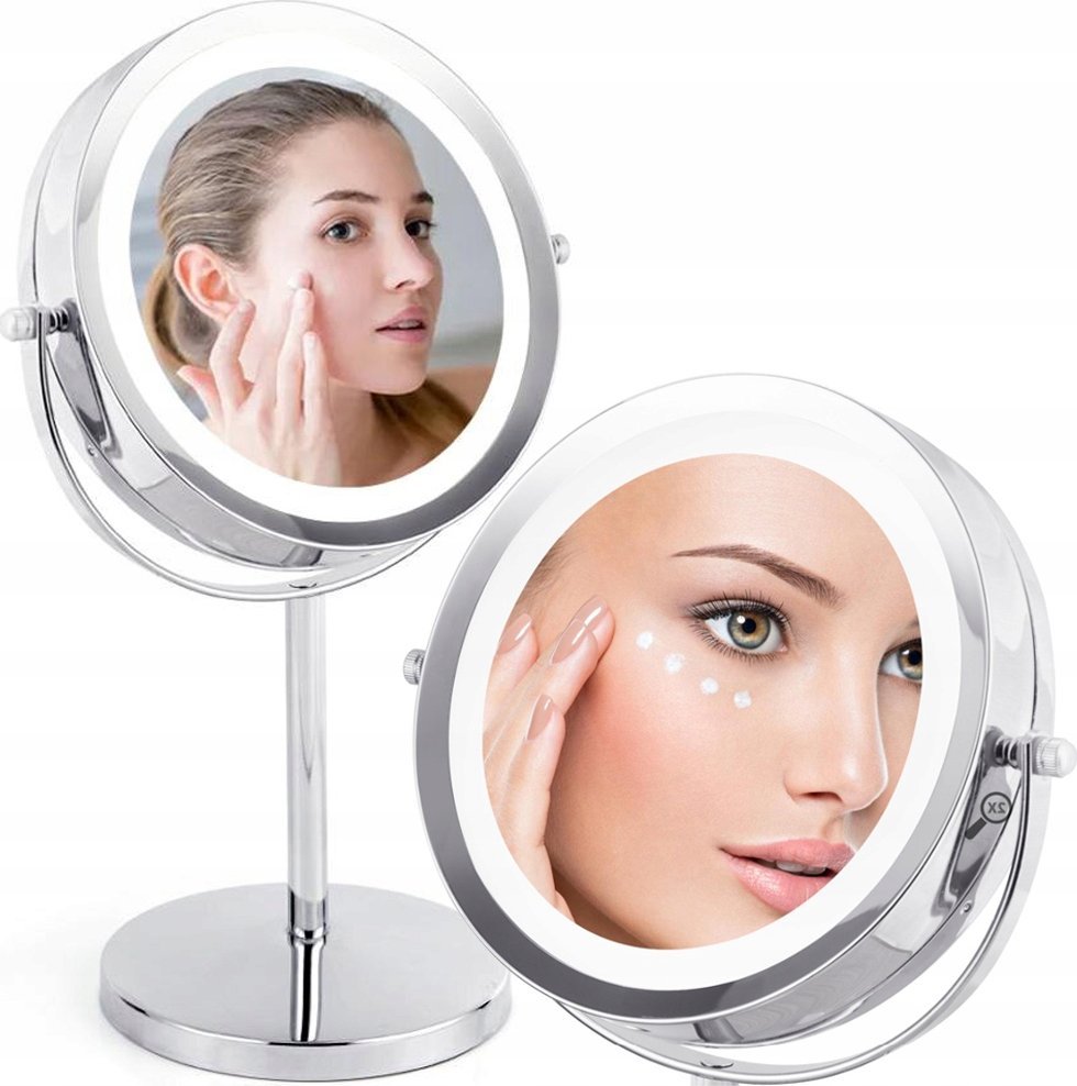 LUSTERKO KOSMETYCZNE DWUSTRONNE METALOWE CBM-12