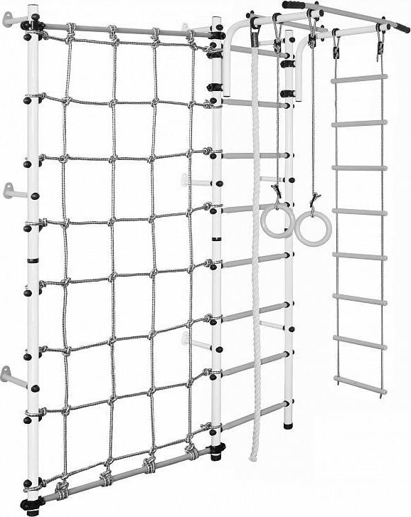 TOTALFIT Drabinka gimnastyczna MAŁY ATLETA 6 NET-S biało-szara