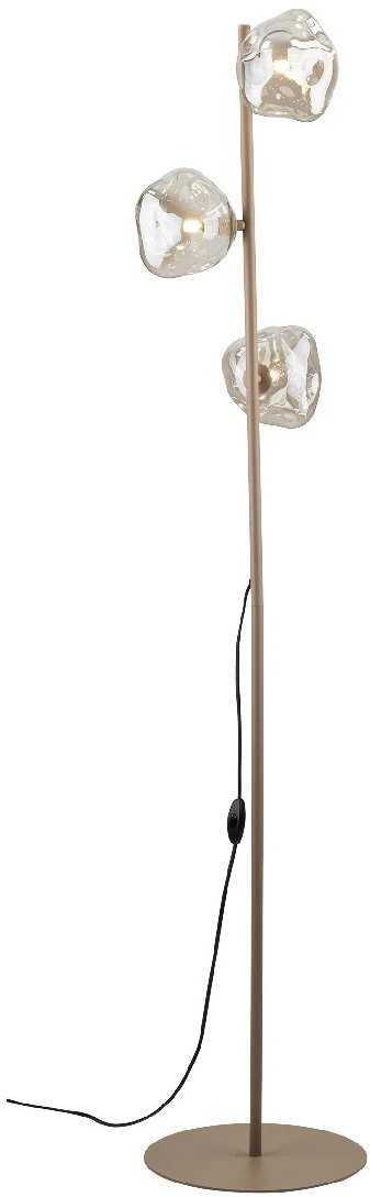 Podłogowa lampa do salonu Lava Sabia 16153 szklane klosze beżowy