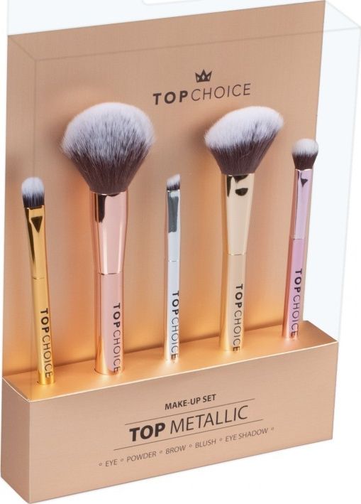 Top Choice Top Choice Zestaw pędzli do makijażu METALLIC (38303) 1op.-5szt