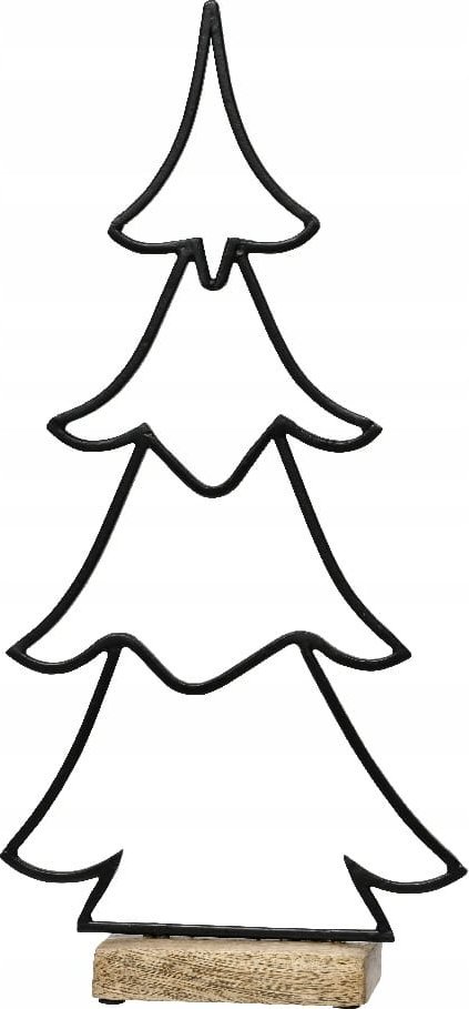 Kaemingk Figurka świąteczna metalowa choinka 27x6,5x13cm Czarna