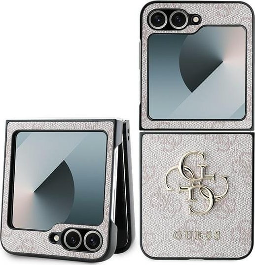 Guess GUHCZF64GMGPI Z Flip6 F741 różowy/pink Leather 4G Metal Logo