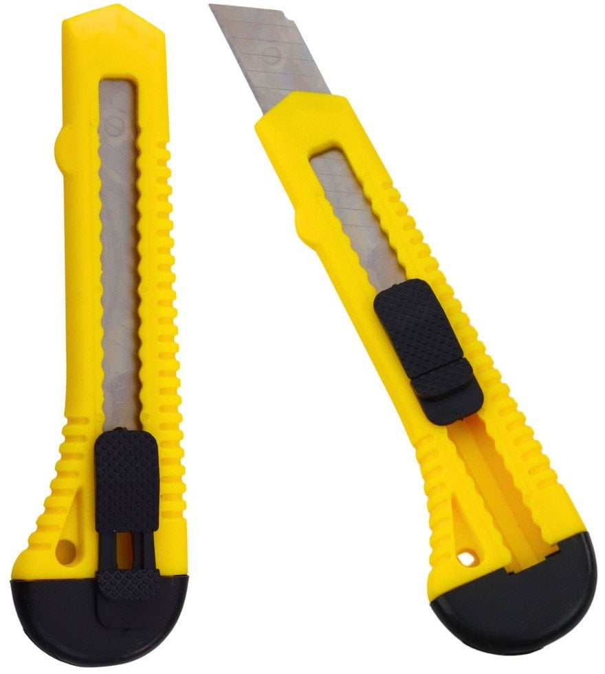 Nóż Segmentowy Do Tektury Papieru Żółty 20mm LEAN
