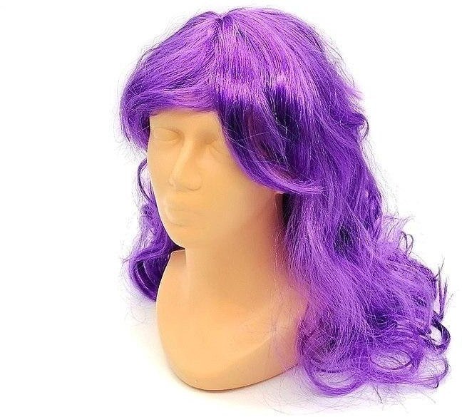 Peruka długa fioletowa