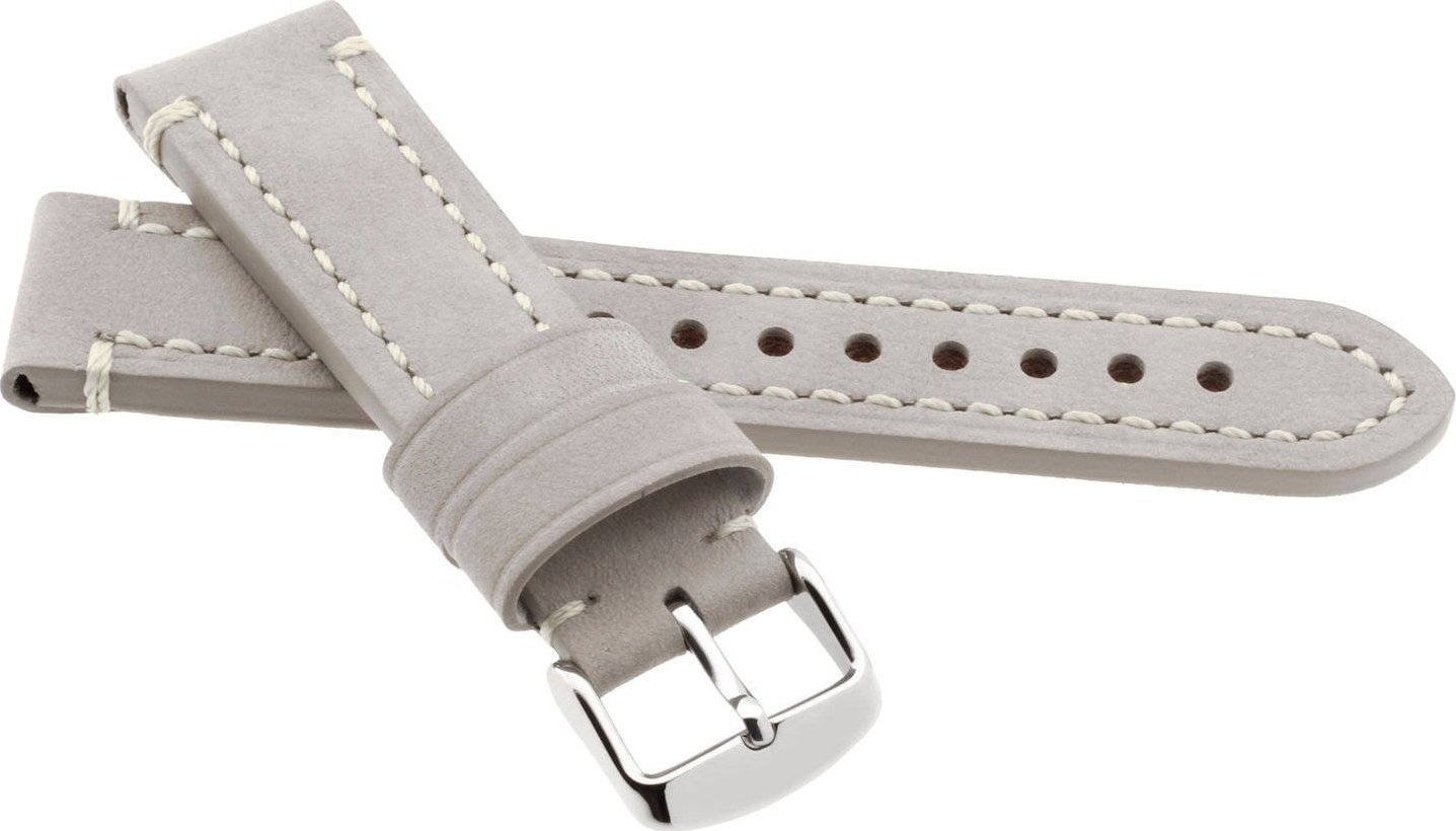 JVD Skórzany pasek do zegarka 20 mm JVD R42014-20 jasnoszary