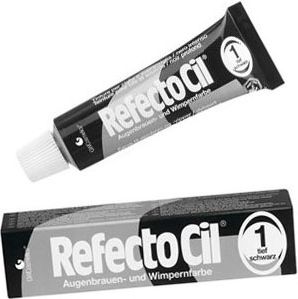 RefectoCil Eyelash And Eyebrow Tint henna do brwi i rzęs 1 Pure Black 15ml