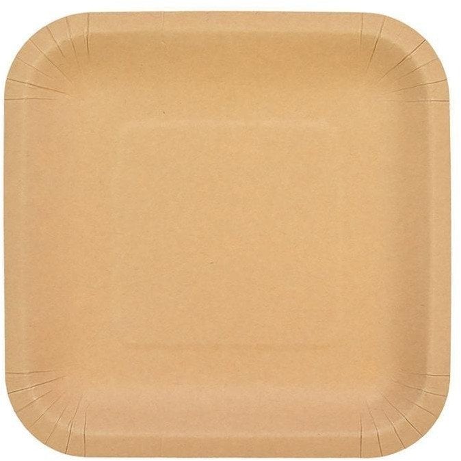 Talerze papierowe kraftowe 18cm 144szt