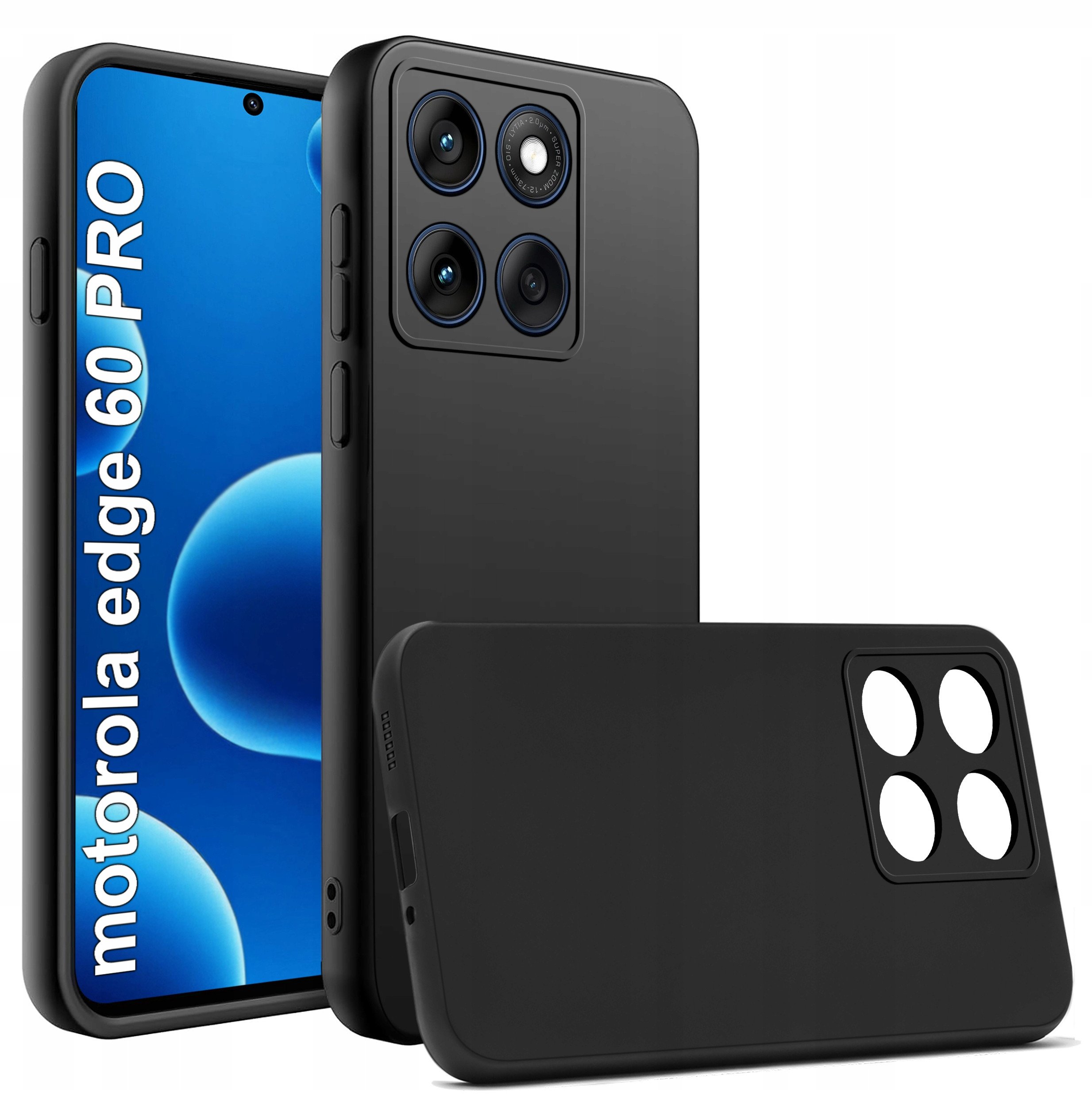 Etui Czarne Matowe Silikon Slim do Motorola Edge 60 Pro