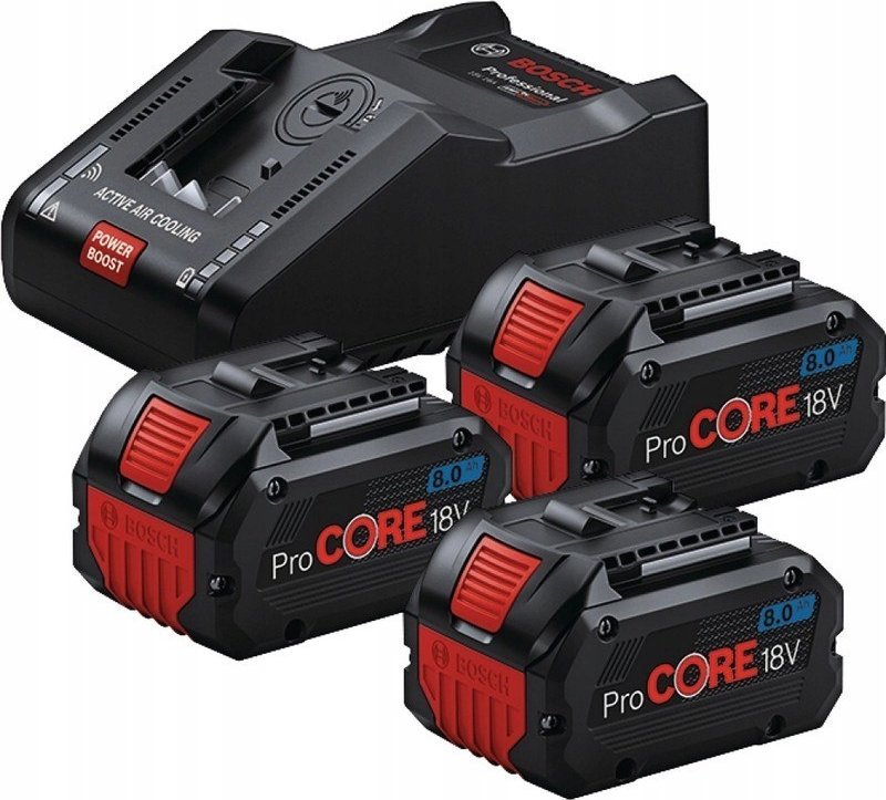 Wiertarka Bosch BOSCH BATTERY 18V 8.0Ah x3 + CHARGER GAL 18V-160 PROCORE ...