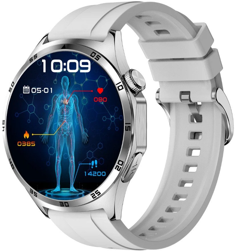 SMARTWATCH męski Rubicon RNCF38 silver/grey silicon