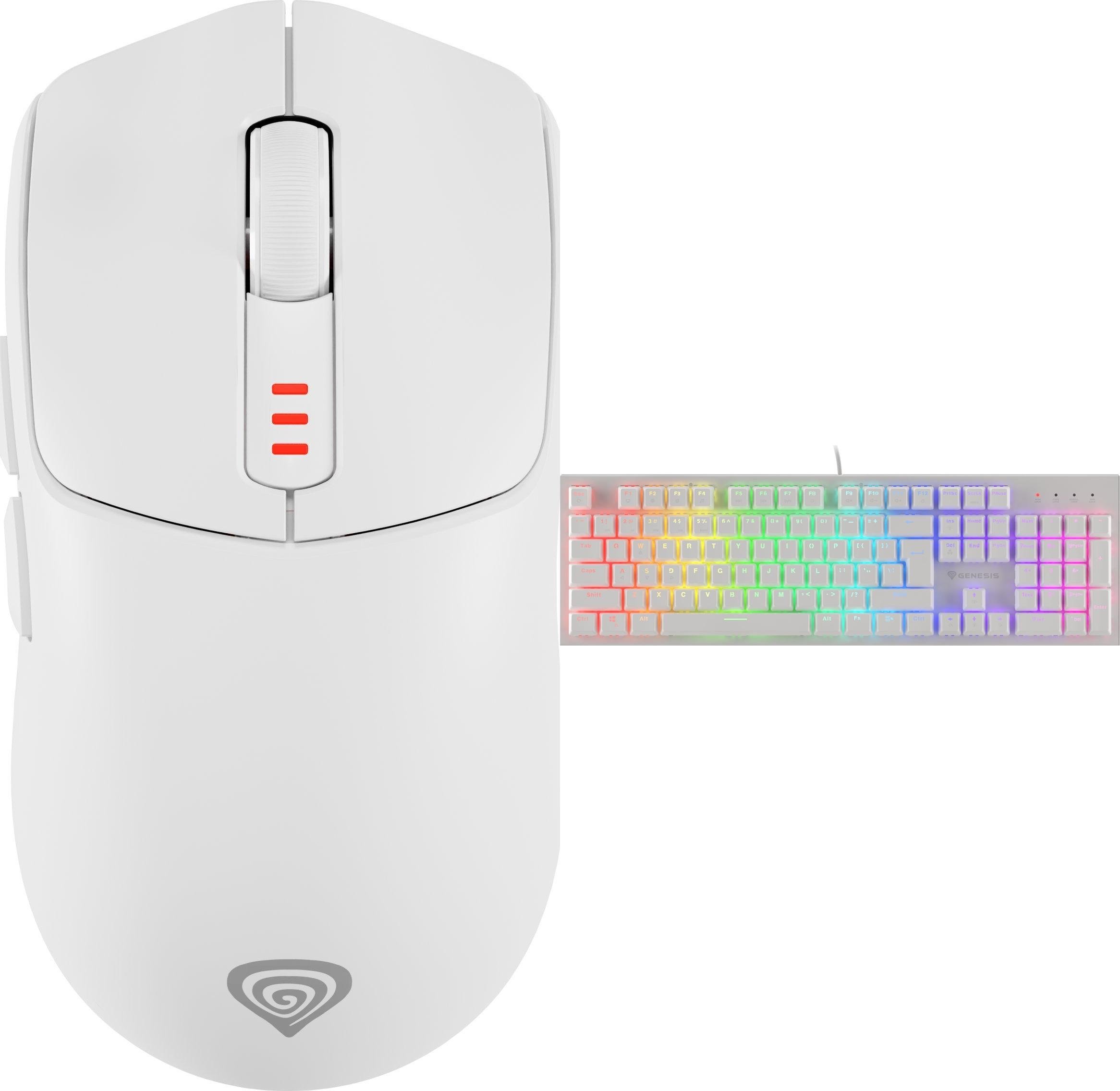 Mysz Genesis ZIRCON 500 WIRELESS (NMG-2114) + Klawiatura Thor 303 - Outemu Brown