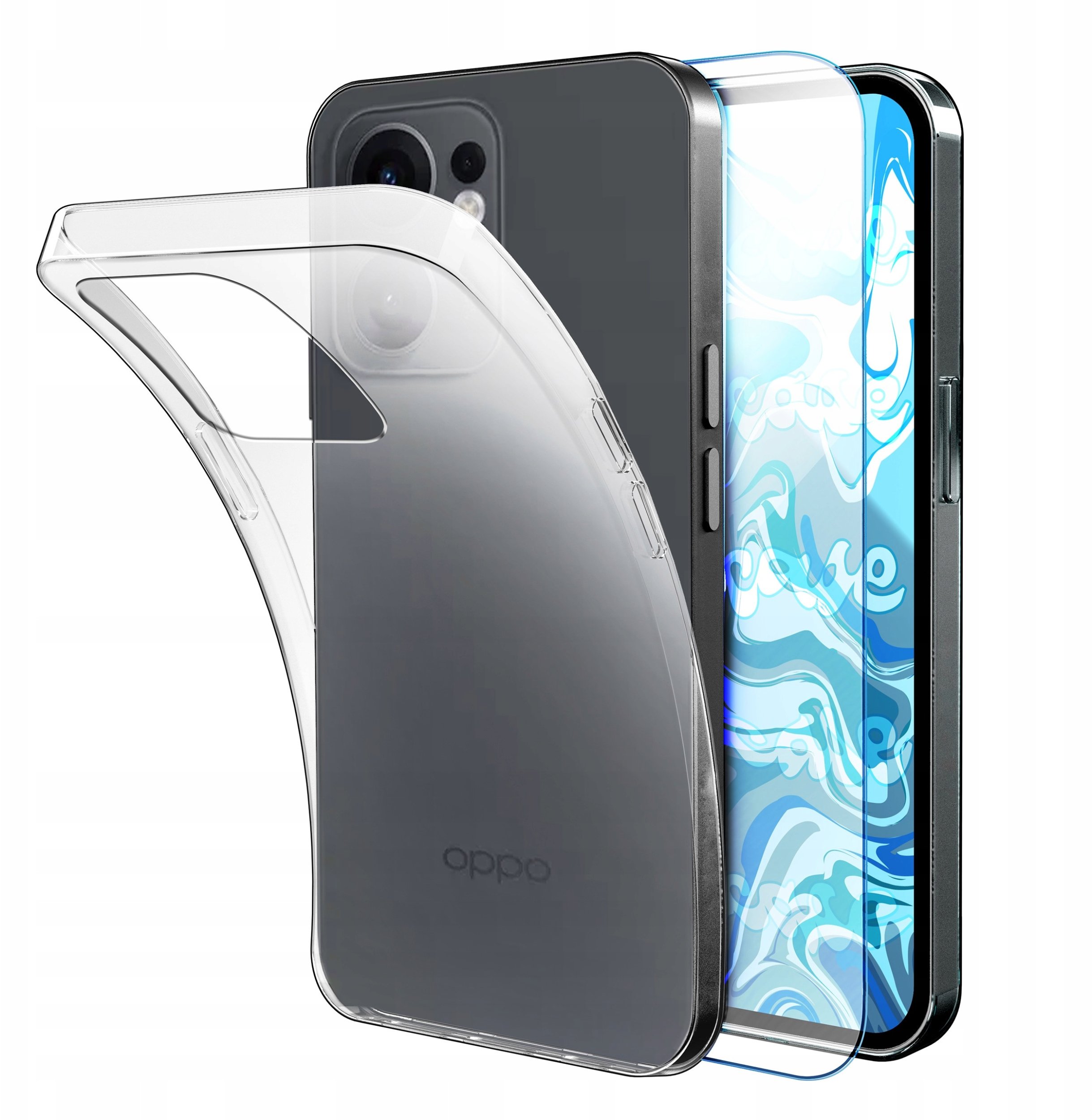 Etui Do Oppo Reno13 F 4G / 5G (Przezroczyste, Silikonowe, Obudowa) Szkło