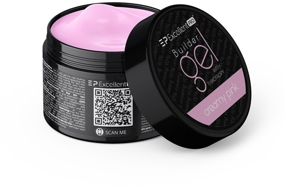 Excellent PRO Builder Gel With Thixotropy żel budujący Creamy Pink 50g
